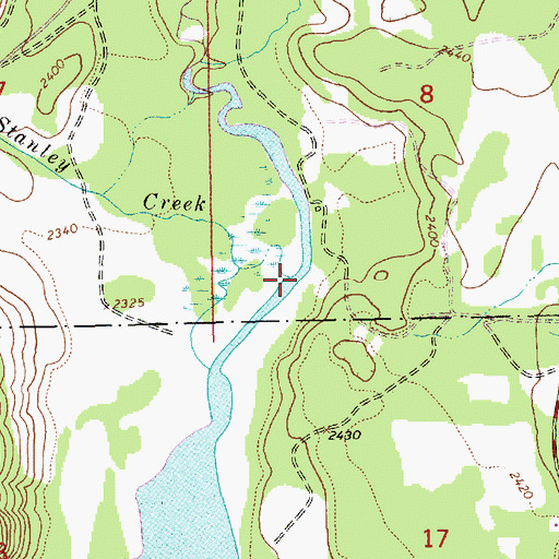 Topographic Map of Stanley Creek, MT