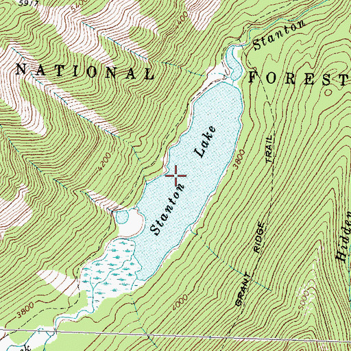 Topographic Map of Stanton Lake, MT