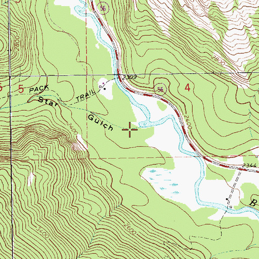 Topographic Map of Star Gulch, MT