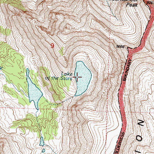 Topographic Map of Lake of the Stars, MT