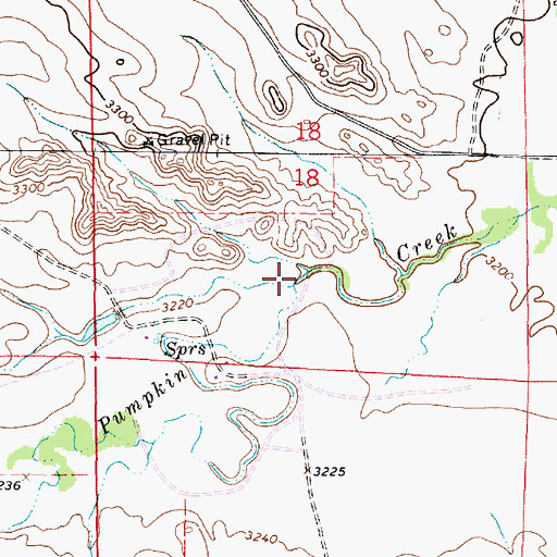 Topographic Map of Starvation Creek, MT