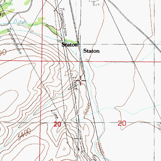 Topographic Map of Staton, MT