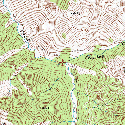 Topographic Map of Steedling Creek, MT