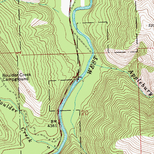 Topographic Map of Steep Creek, MT