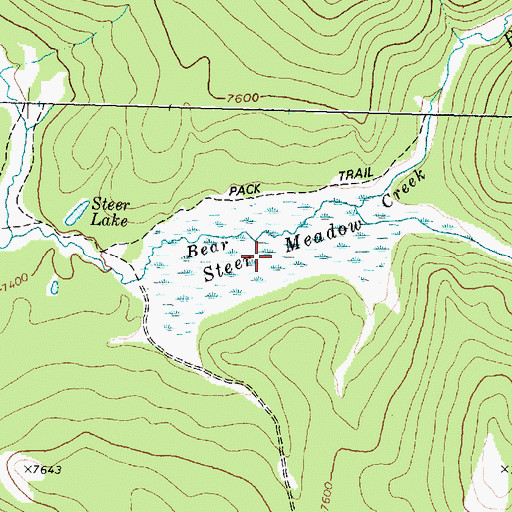 Topographic Map of Steer Meadow, MT