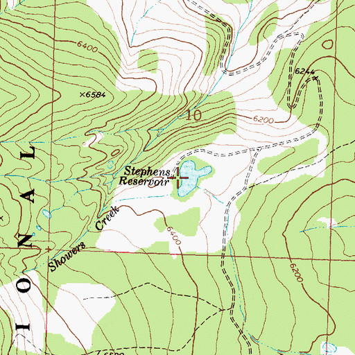 Topographic Map of Stephens Reservoir, MT