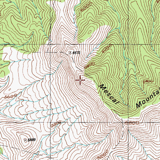 Topographic Map of Mescal Mountain, AZ