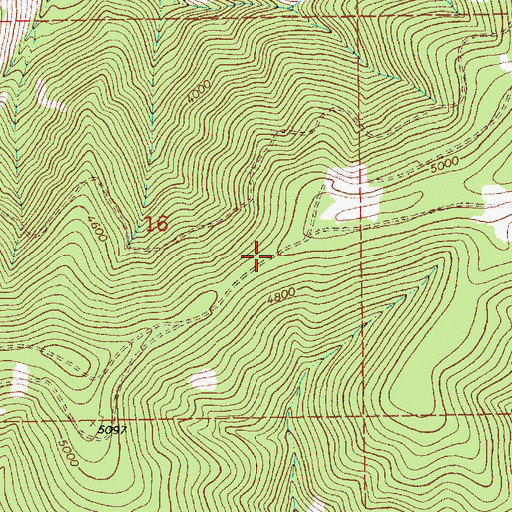 Topographic Map of Stevens Ridge Trail, MT