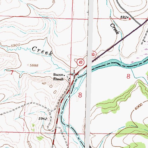 Topographic Map of Stewart Creek, MT