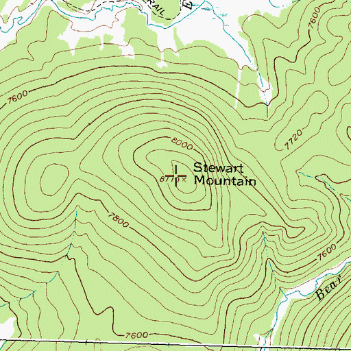 Topographic Map of Stewart Mountain, MT