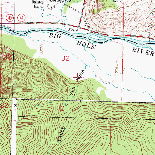 Topographic Map of Still Gulch, MT