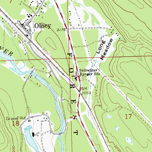 Topographic Map of Stillwater Ranger Station, MT
