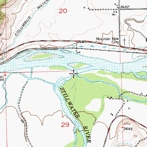 Topographic Map of Stillwater River, MT