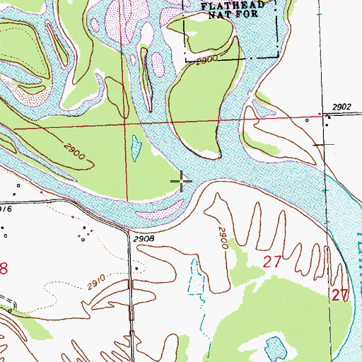Topographic Map of Stillwater River, MT