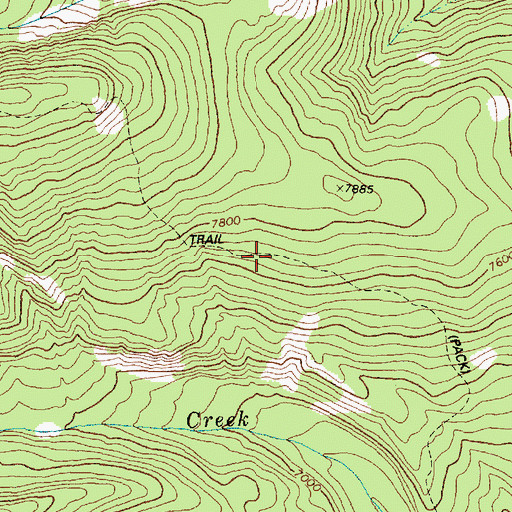 Topographic Map of Stine Creek Trail, MT