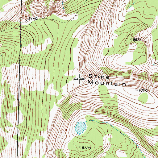Topographic Map of Stine Mountain, MT