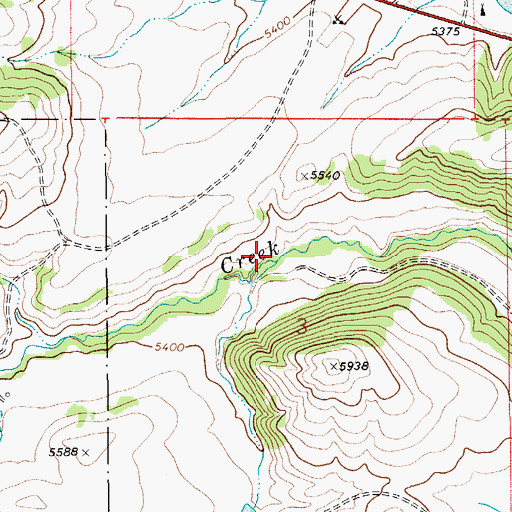 Topographic Map of Stohr Creek, MT