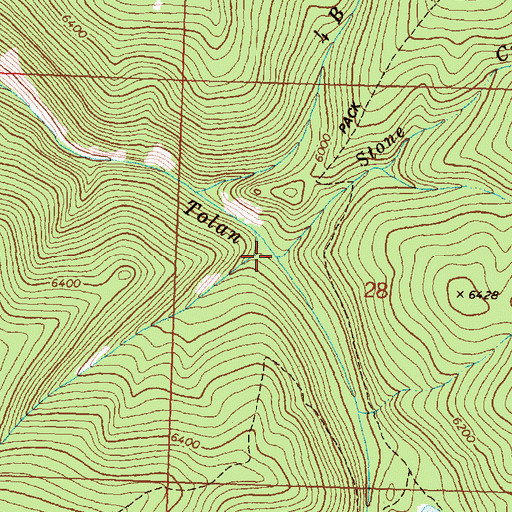 Topographic Map of Stone Creek, MT
