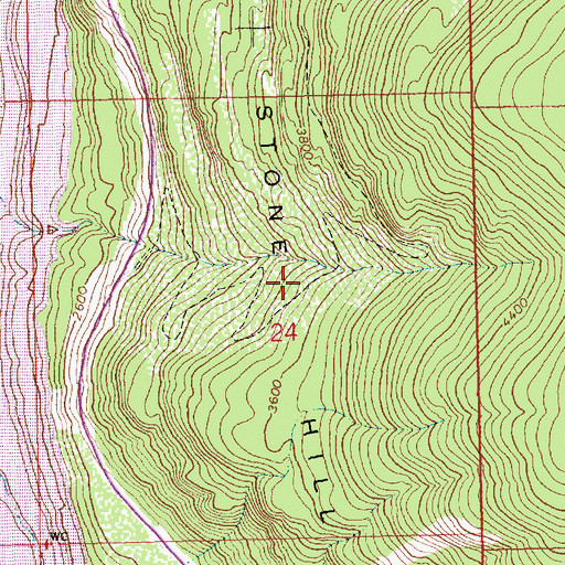 Topographic Map of Stone Hill, MT