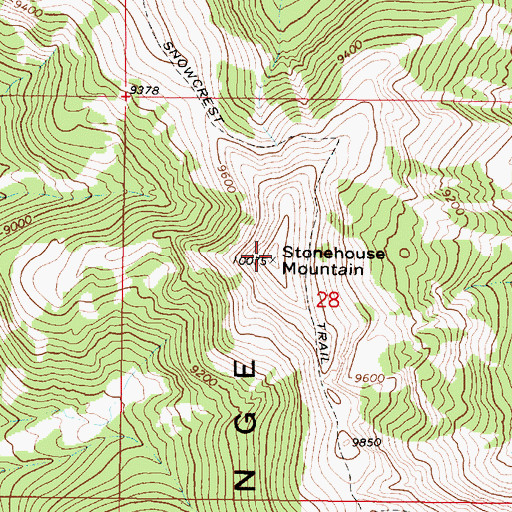 Topographic Map of Stonehouse Mountain, MT