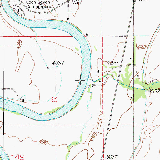 Topographic Map of Strawberry Creek, MT