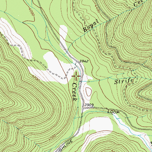 Topographic Map of Strife Creek, MT
