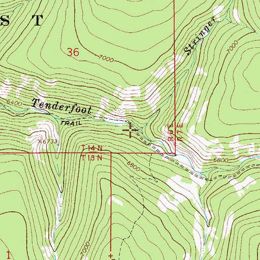 Topographic Map of Stringer Creek, MT