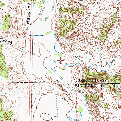 Topographic Map of Stroud Creek, MT