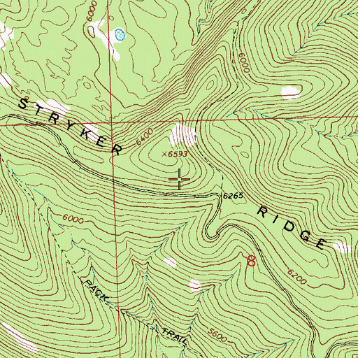 Topographic Map of Stryker Ridge, MT