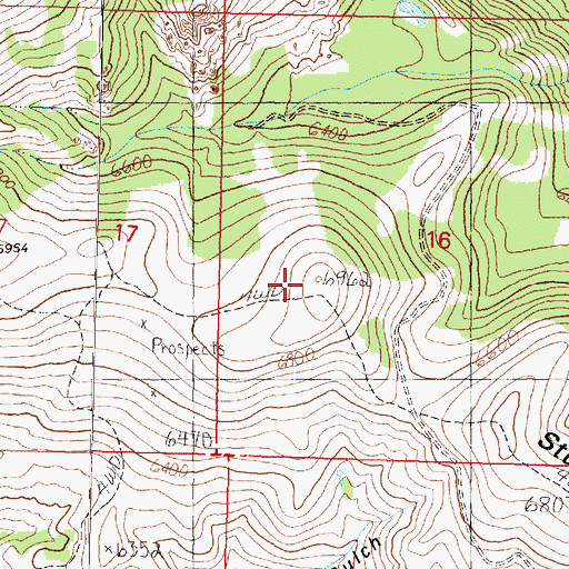 Topographic Map of Stucky Ridge, MT