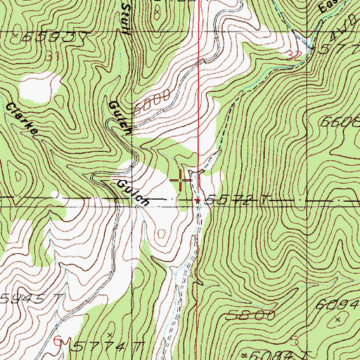 Topographic Map of Stull Gulch, MT