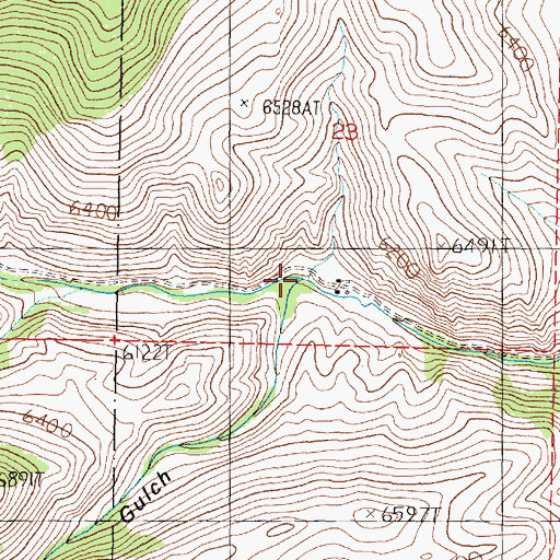 Topographic Map of Sucker Creek, MT