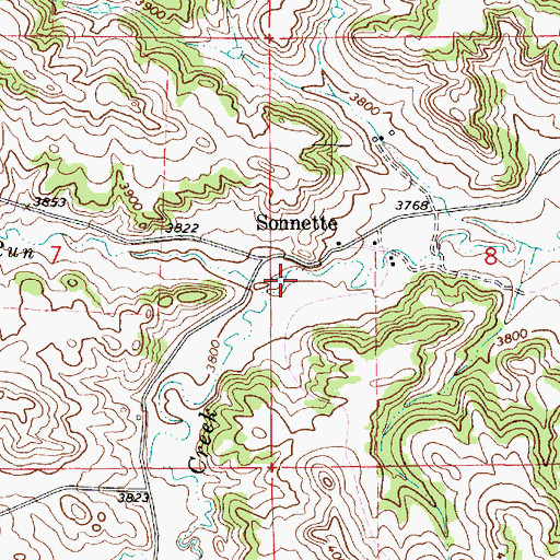 Topographic Map of Sugar Run, MT
