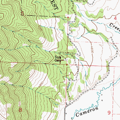Topographic Map of Sula Cemetery, MT
