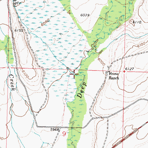 Topographic Map of Sullivan Creek, MT