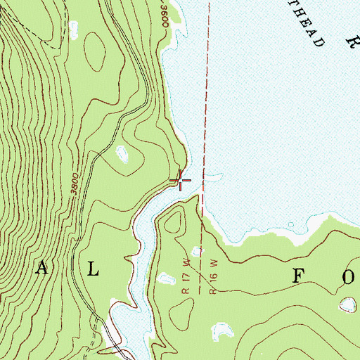 Topographic Map of Sullivan Creek, MT