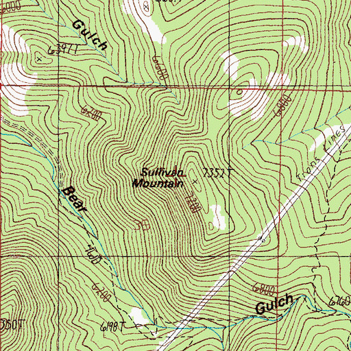 Topographic Map of Sullivan Mountain, MT