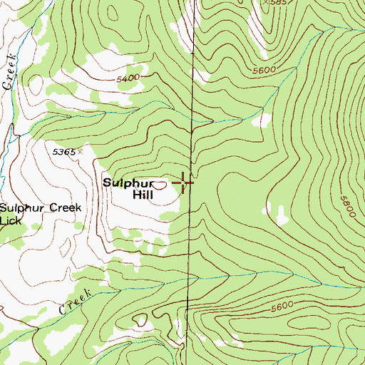 Topographic Map of Sulphur Hill, MT