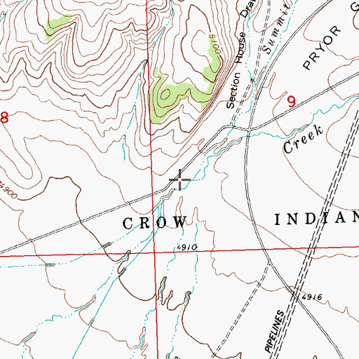 Topographic Map of Summit Creek, MT