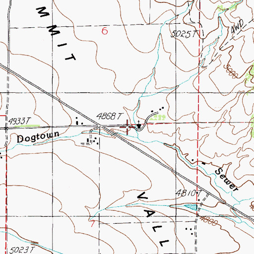 Topographic Map of Summit Valley, MT