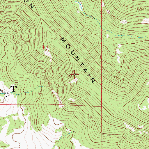 Topographic Map of Sun Mountain, MT