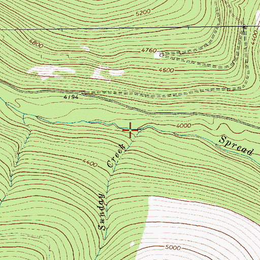 Topographic Map of Sunday Creek, MT