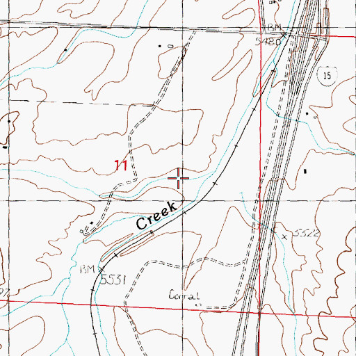 Topographic Map of Sunday Gulch, MT