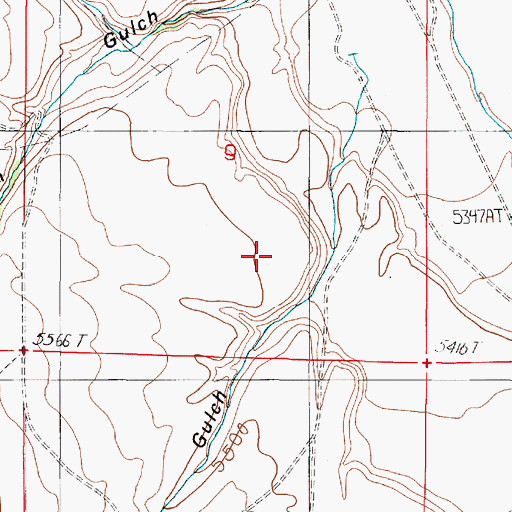 Topographic Map of Sunrise Gulch, MT