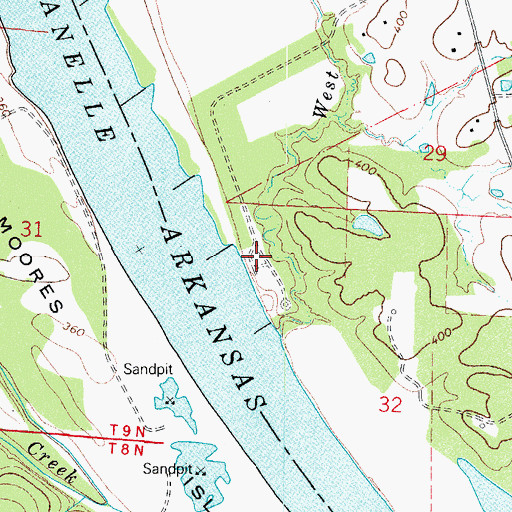 Topographic Map of West Creek Park (historical), AR