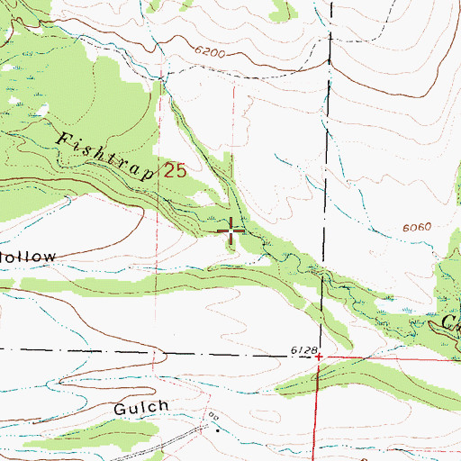 Topographic Map of Swamp Creek, MT