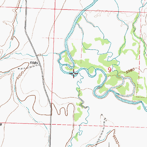 Topographic Map of Swamp Creek, MT