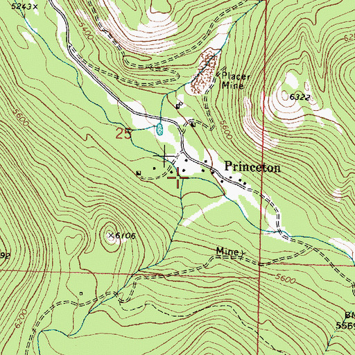 Topographic Map of Swamp Gulch Creek, MT