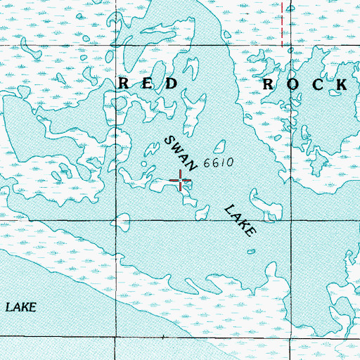 Topographic Map of Swan Lake, MT
