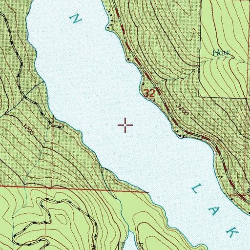 Topographic Map of Swan Lake, MT